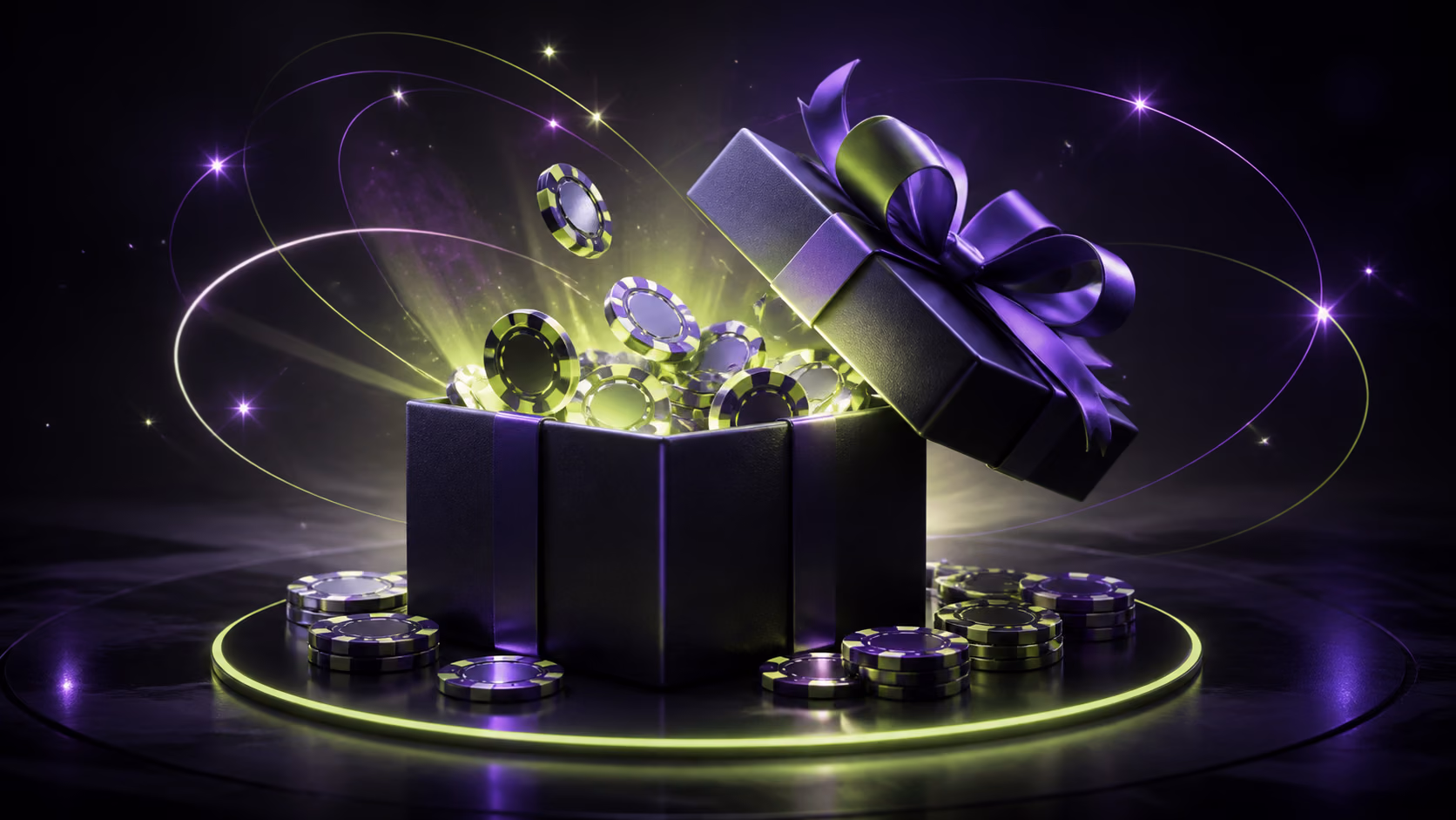 Starzino bonus met speelchips en geschenkdoos